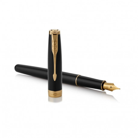 Plunksnakotis Parker Sonnet Black Lacquer GT (M) dovanų dėžutė - 19341459