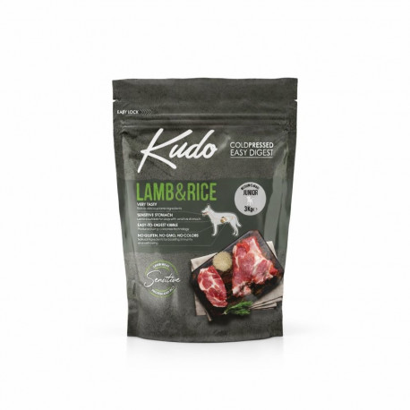 Kudo Lamb & Rice Junior külmpressitud koeratoit 3kg