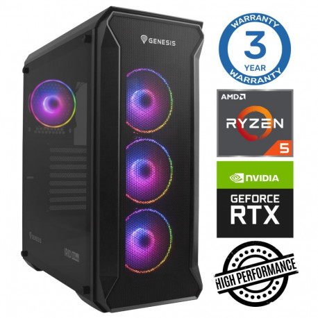 INTOP Ryzen 5 3600 32GB 1TB SSD M.2 NVME+4TB RTX5060Ti 16GB no-OS
