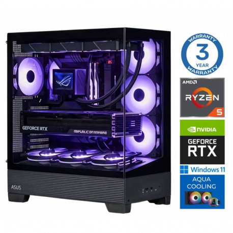 INTOP AQUA Ryzen 5 7500X3D 64GB DDR5 1TB SSD M.2 NVME+4TB RTX5070 12GB WIN11
