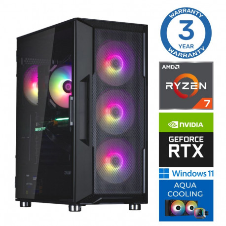 INTOP AQUA Ryzen 7 7700X 64GB DDR5 500SSD M.2 NVME+4TB RTX5050 8GB WIN11Pro