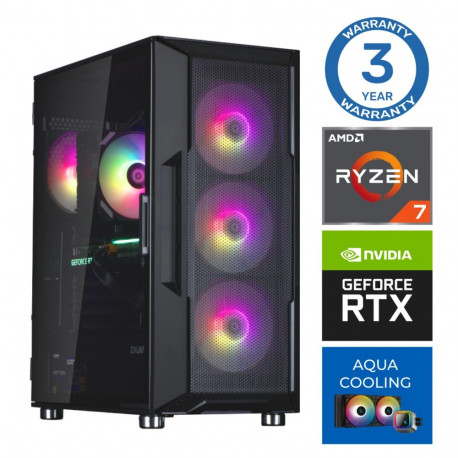 INTOP AQUA Ryzen 7 7700X 16GB DDR5 500SSD M.2 NVME+4TB RTX5050 8GB no-OS