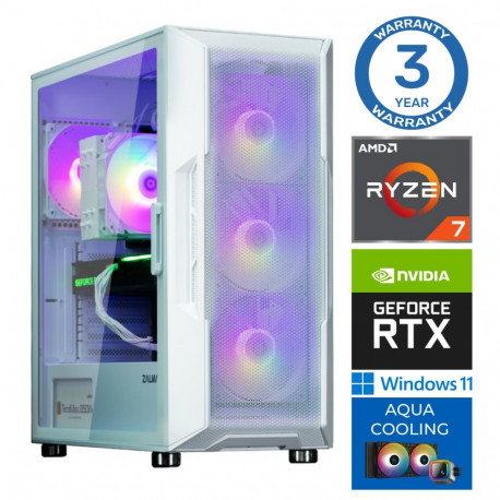 INTOP AQUA Ryzen 7 7700X 64GB DDR5 1TB SSD M.2 NVME+4TB RTX5050 8GB WIN11Pro