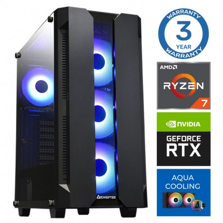 INTOP AQUA Ryzen 7 7700X 64GB DDR5 500SSD M.2 NVME+4TB RTX5050 8GB no-OS