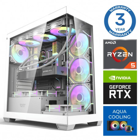 INTOP AQUA Ryzen 5 7600X 32GB DDR5 1TB SSD M.2 NVME+4TB RTX5060Ti 8GB no-OS