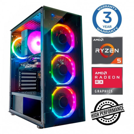 INTOP Ryzen 5 5500 16GB 500SSD M.2 NVME+4TB RX580 8GB no-OS