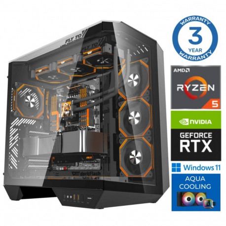 INTOP AQUA Ryzen 5 7600X 32GB DDR5 1TB SSD M.2 NVME+4TB RTX5070 12GB WIN11Pro