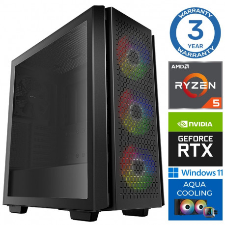 INTOP AQUA Ryzen 5 7600X 16GB DDR5 1TB SSD M.2 NVME+4TB RTX3050 6GB WIN11Pro