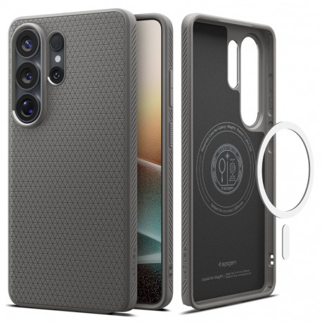 Kaitseümbris Liquid Air (MagFit), Samsung Galaxy S26 Ultra, graniithall, Qi2/MagSafe ühilduv, Spigen