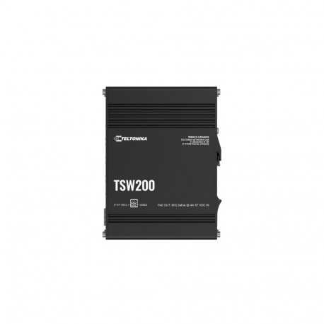 Teltonika TSW200 | Industrial POE+ Ethernet Switch | DIN rail mountable | SFP ports quantity 2 | PoE