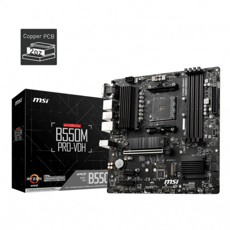 emaplaat B550M PRO-VDH AM4 4DDR4 HDMI/DP/VGA mATX