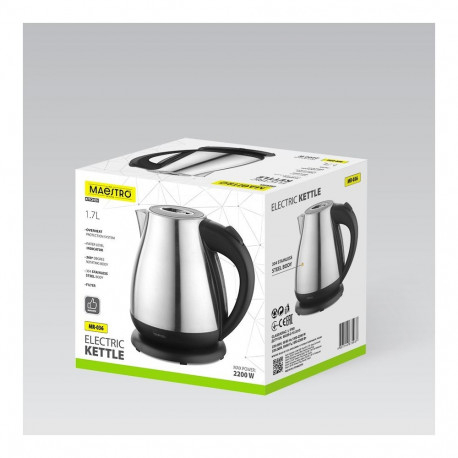 Electric Kettle - Maestro MR-036 1.7L 2200W Stainless Steel Black