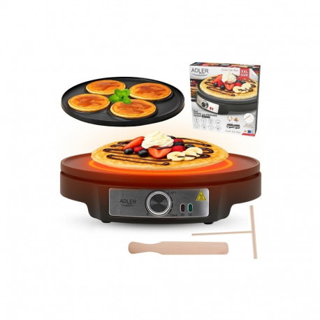 Home & Kitchen Appliances - Adler AD 3093 Double-Sided Electric Pancake Maker 1600W Black