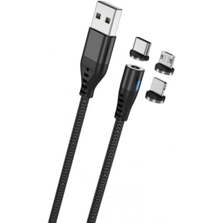 Maxlife kaabel USB - Lightning/USB-C/microUSB 1m (MXUC-02)