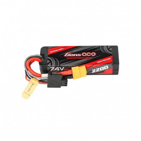 Lipo Gens ace G-Tech 2200mAh 7.4V 2S1P 60C GRP-76 Hardcase Battery with XT60 Plug