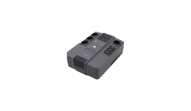 Digitus DN-170111 liini-interaktiivne UPS 800VA/480W AVR 4xSCHUKO 3xIEC C13 1xUSB A/B RJ45