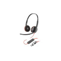 HP Poly Blackwire 3225 stereo USB-C peakkomplekt +3,5 mm pistik +USB-C/A adapter