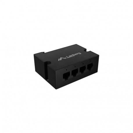 Lanberg PoE-laiendi DIN-FE4-AT-30W 1xIN 3xOUT Fast Ethernet DIN-liistule AT 30W metallklambrid