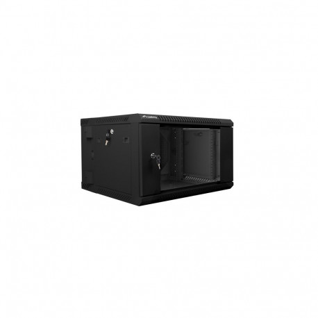 Lanberg rackikapp 19" kaheosaline seinale paigaldatav 6U/600x600 (lamedapakis), must