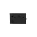 RACK CABINET 19" DOUBLE-SECTION WALL-MOUNT 6U/600X600 (FLAT PACK) BLACK LANBERG