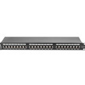 PATCH PANEL 24 PORT 1U 19" CAT.6 FTP WITH CABLE ORGANIZER SHIELDED BLACK LANBERG