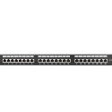 PATCH PANEL 24 PORT 1U 19" CAT.6 FTP WITH CABLE ORGANIZER SHIELDED BLACK LANBERG