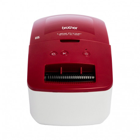 "Brother QL-600R Etikettendrucker rot"