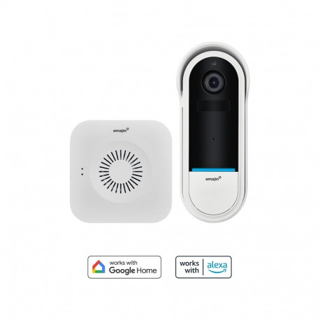 Omajin by Netatmo juhtmevaba videouksekell - aku - öönägemine - komplektis gong - valge