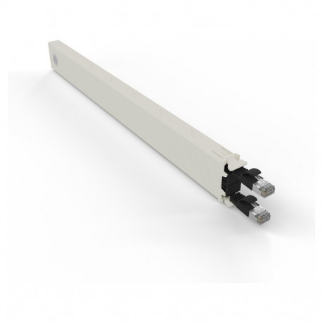 "Patchbox patchbox.one Kupferkassette 8RU (0,8 m), Cat. 6a, U/FTP, PoE, schwarz"