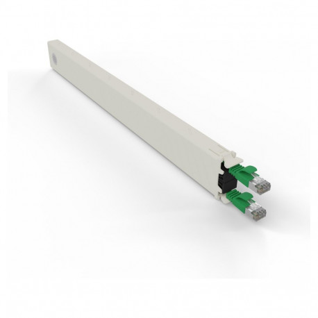 "Patchbox patchbox.one Kupferkassette 8RU (0,8 m), Cat. 6a, U/FTP, PoE, grün"