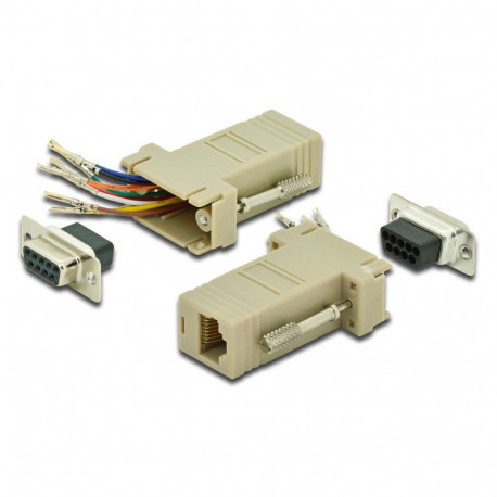 DIGITUS RS 232 modulaarne adapter, DB9, RJ45, DB9 F, RJ45 F