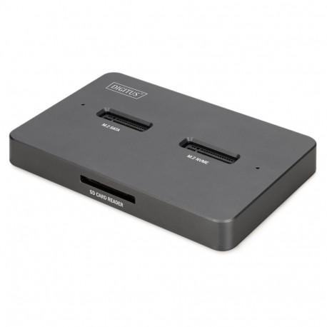 "Docking USB-C->NVMe SSD,SATA SSD, SD"