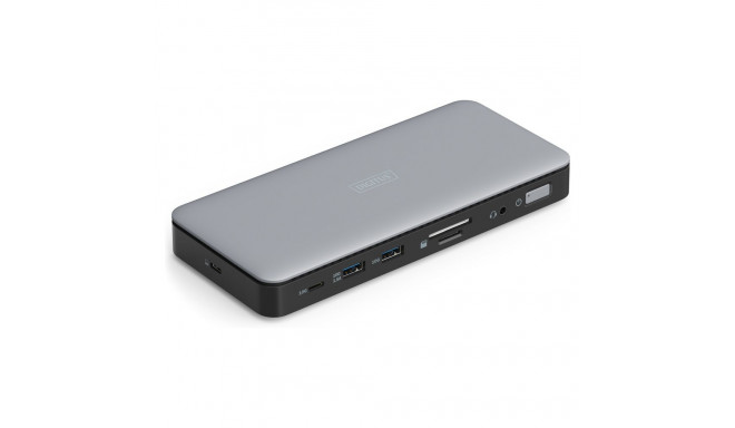 "Docking USB-C->HDMI,DP,USBA,USBC,RJ45,DC,Audio silbe"