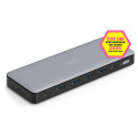 "Docking USB-C->HDMI,DP,USBA,USBC,RJ45,DC,Audio silbe"
