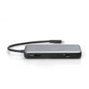 "Docking USB-C->HDMI,USB3.2,RJ45,SD,MicroSD,PD Alu si"