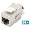 "DIGITUS Patchpanel 1HE 24xCat6A Keystone Module geschirmt gr"