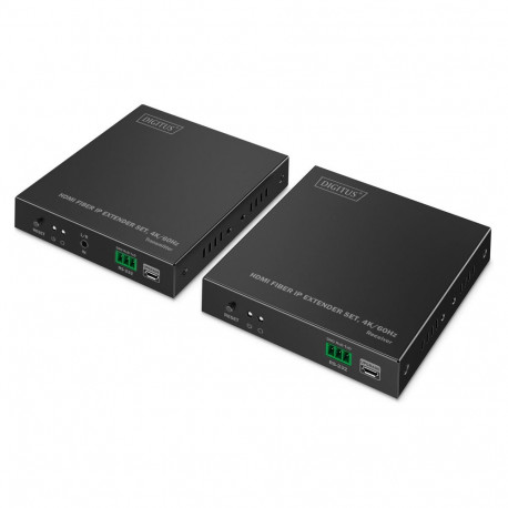 DIGITUS HDMI Fiber IP 4K/60Hz must pikenduskomplekt