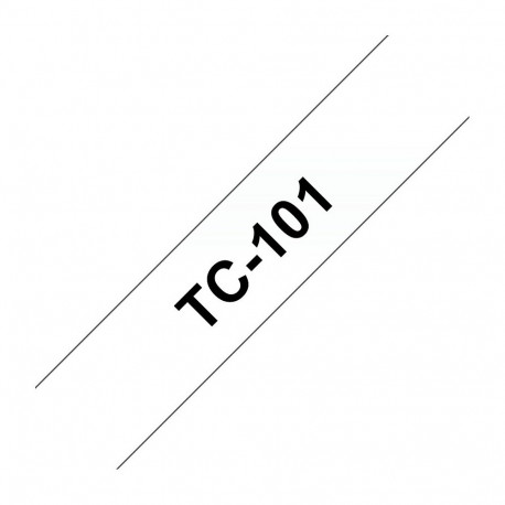 "Schriftbandkassette Brother 12mm farblos/schwarz TC101"