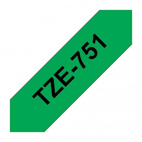Brother P-Touch TZE-751 must rohelisel 24mm