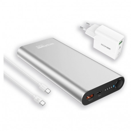 "RealPower Powerbank PB-20000PD Pro Set silber 20.000mAh"