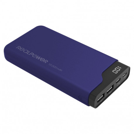 "RealPower Powerbank PB-15000C Navy Blue 15.000mAh"