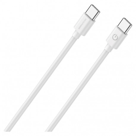 "RealPower Lade/Datenkabel USB-C auf USB-C 2m weiß 3A"