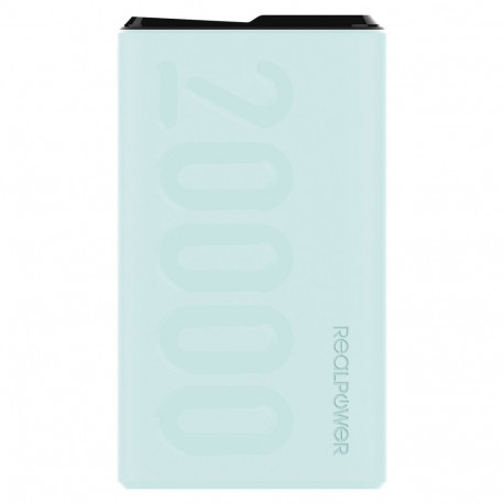 "RealPower Powerbank PB-20000 PD light blue"