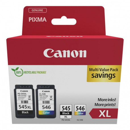 "Canon PG545XL BK / CL546XL C/M/Y Tintenpatronen + Fotopapier Value Pack 8286B012"