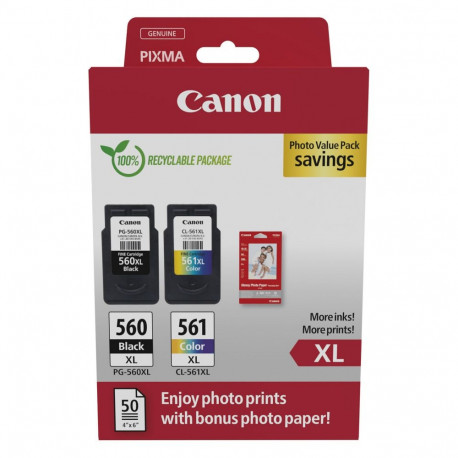 "Canon PG-560XL/CL-561XL Photo Value Pack Tinte + Fotopapier 3712C008"