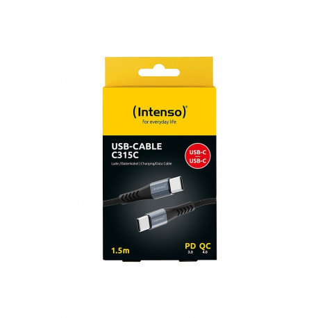 "Intenso USB Lade- + Datenkabel C315C USB-C > USB-C schwarz 1,5m"