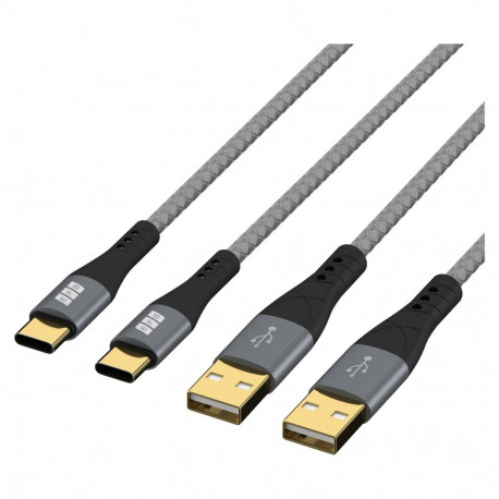 "EFB USB-A auf USB-C Kabelset 60W QC 3A 2x1m"