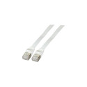 "EFB RJ45 Flachpatchkabel U/FTP Cat.6A PVC 0.15m weiß"