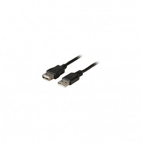 EFB USB2.0 pikenduskaabel A-A, St-Bu, 5m, must, Class