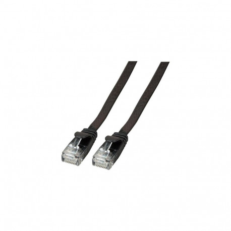 "EFB RJ45 Flachpatchkabel U/UTP, Cat.6A, PVC, 0.25m, schwarz"